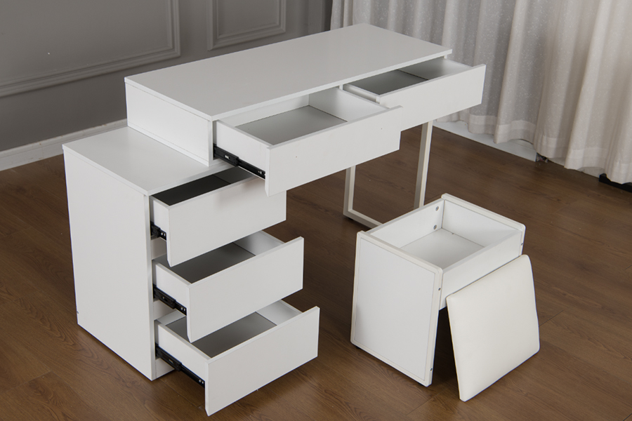 WSS992 Minimalistický čistě bílý toaletní stolek