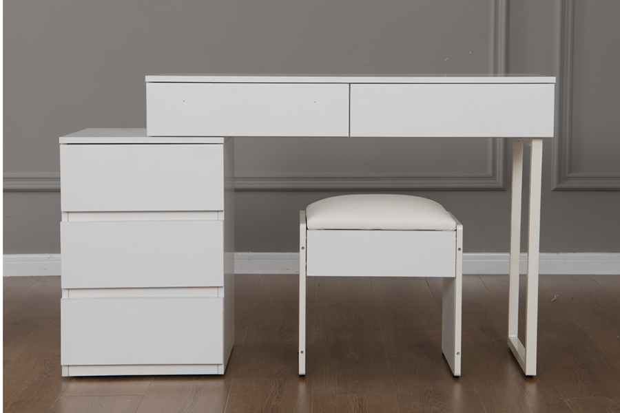 WSS992 Minimalistický čistě bílý toaletní stolek