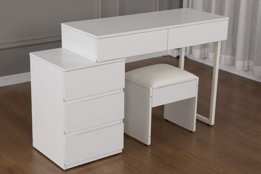 WSS992 Minimalistický čistě bílý toaletní stolek