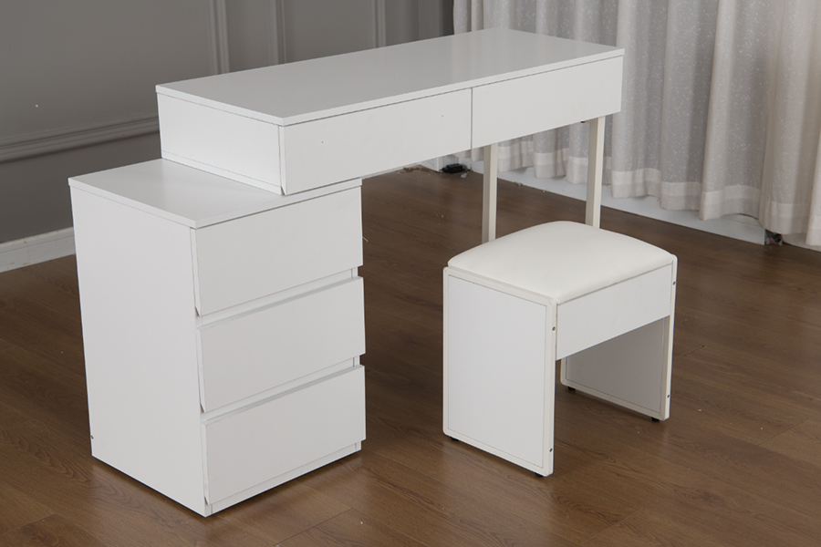 WSS992 Minimalistický čistě bílý toaletní stolek