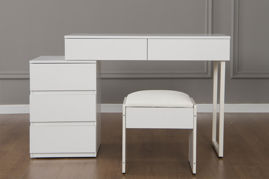 WSS992 Minimalistický čistě bílý toaletní stolek
