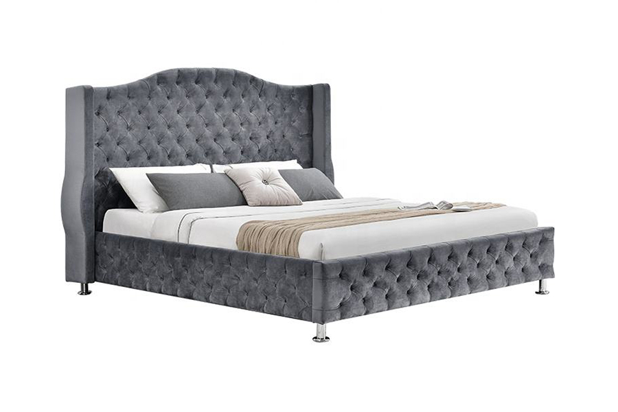 1268 Luxusní stylové látkové čalounění Čalouněná postel