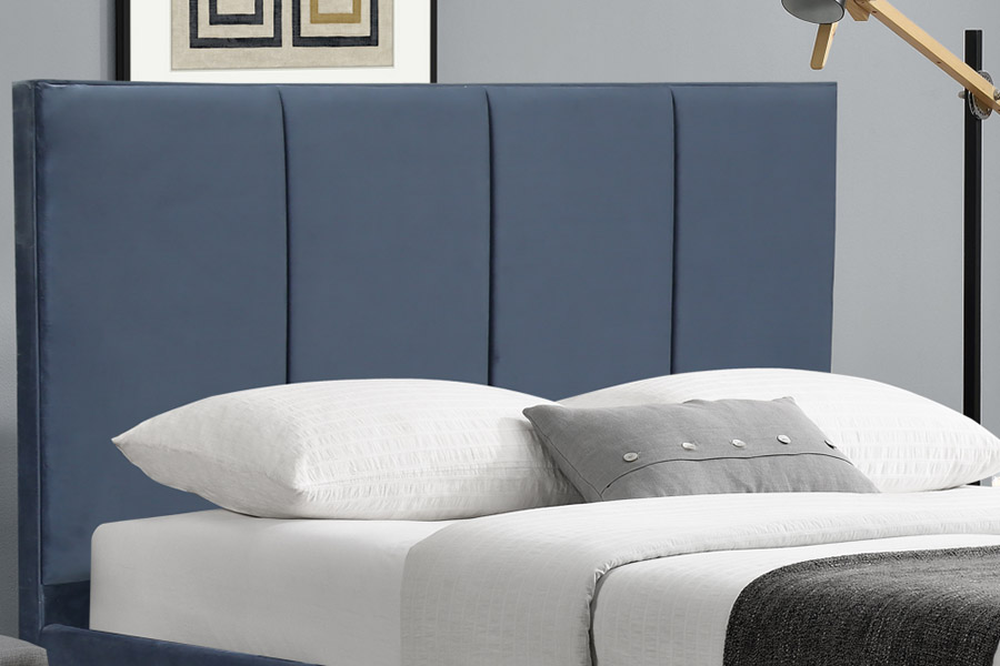 1457 Nejnovější moderní jednoduchý design sametově čalouněná postel