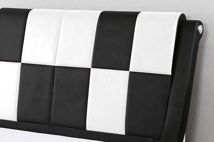 1443 Double King Size PU čalouněná postel ze syntetické kůže