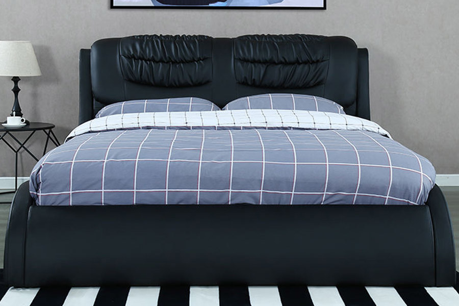 1441 Moderní minimalistický design Kožená postel Čalouněná postel