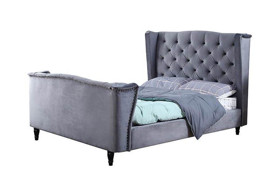 1399 Velvet Fabric Wingback Button Čalouněná postel