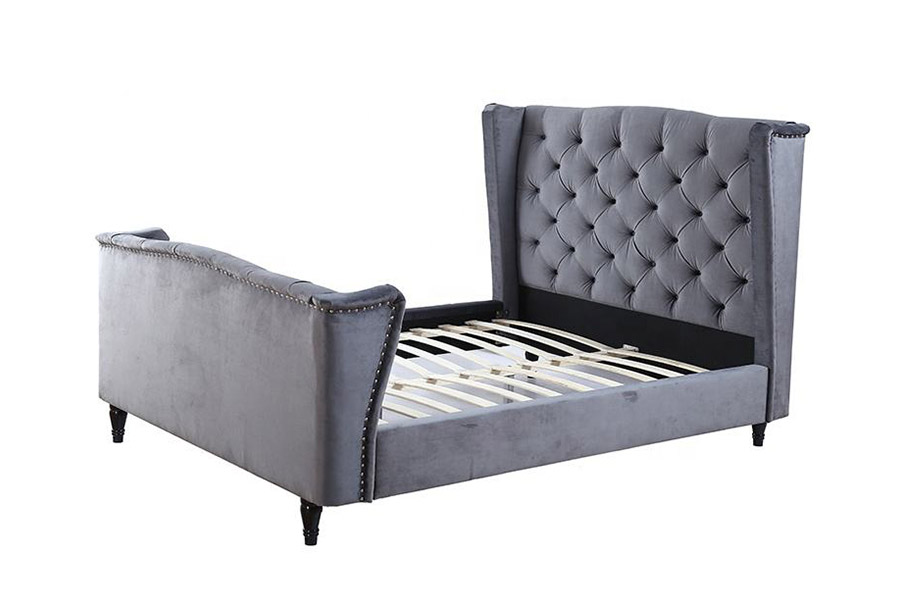 1399 Velvet Fabric Wingback Button Čalouněná postel