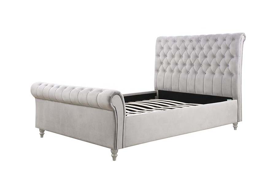 1563 Classical Sliver Sleigh Bed Čalouněná postel