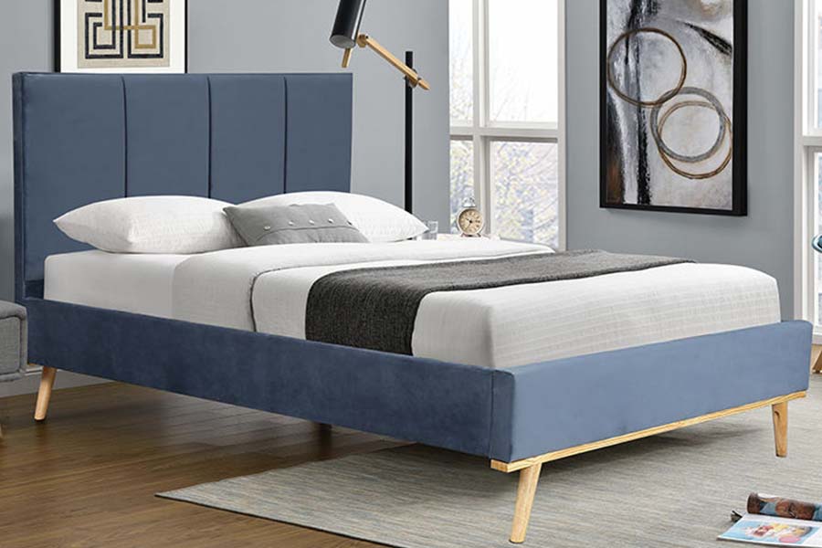 1495 Fabric Double Bed Odolný rám postele Čalouněná postel