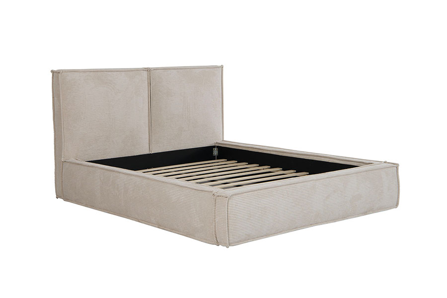 4213 Čalouněná postel z manšestrové látky Tofu v designu