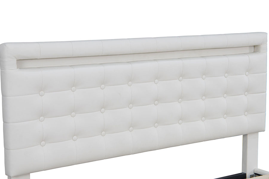 4209 King-Size nastavitelný LED čalouněný rám postele