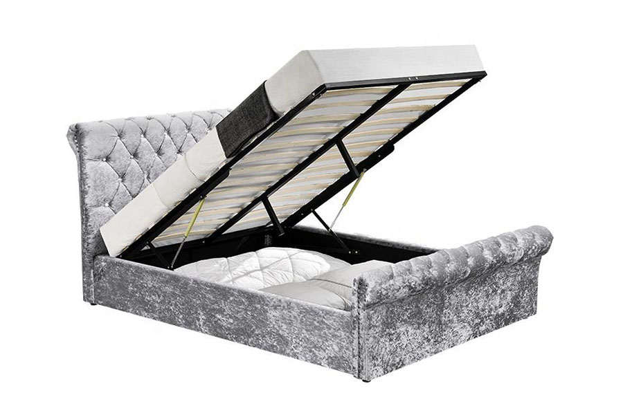 Osmanská úložná postel z drceného sametu 1153G Chesterfield