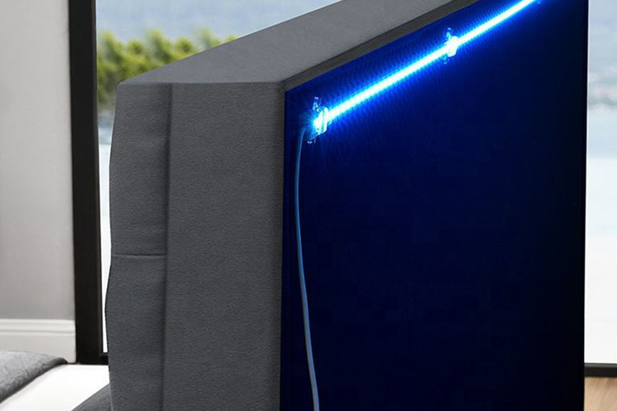 1149-1G Moderní žinylkové sametové LED úložné lůžko s plynovým výtahem