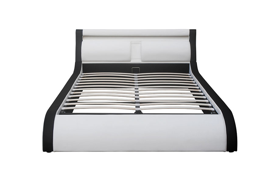 1175-1G Cushion Soft LED Gas Lift Osmanská PU kožená postel