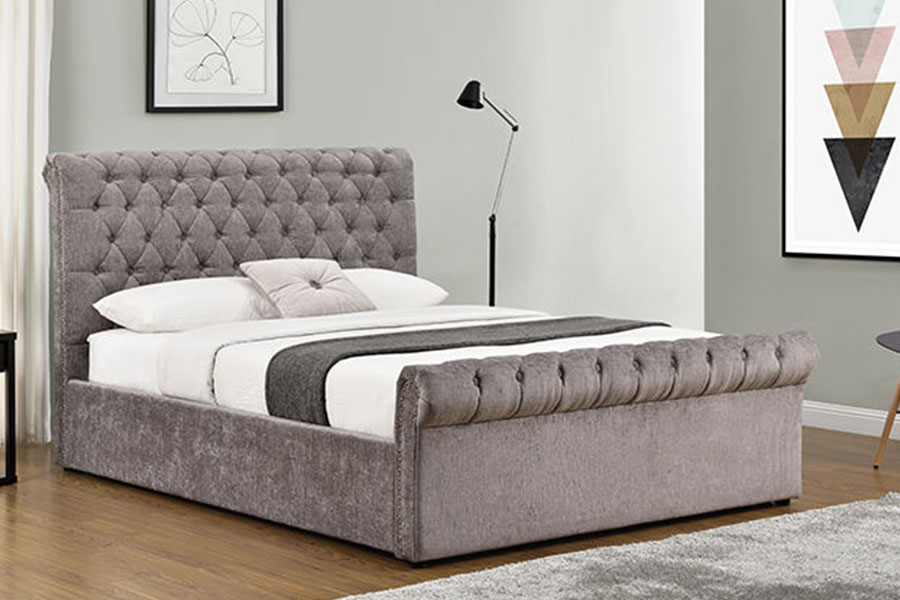 1208G Chesterfield žinylkovo-sametový rám úložného prostoru na sáně