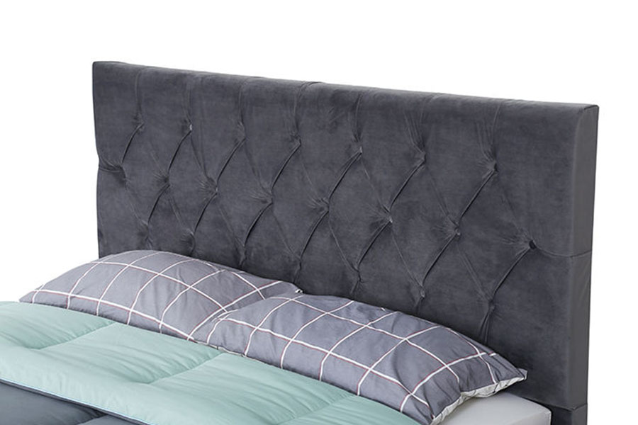 Čalouněný úložný rám postele s dřevěnou základnou 1406D Velvet King